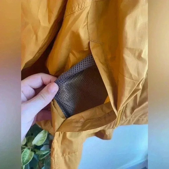 Columbia Mens Windbreaker XL Gold Yellow Hood Flashback Water Resistant Outdoor - Picture 8 of 13